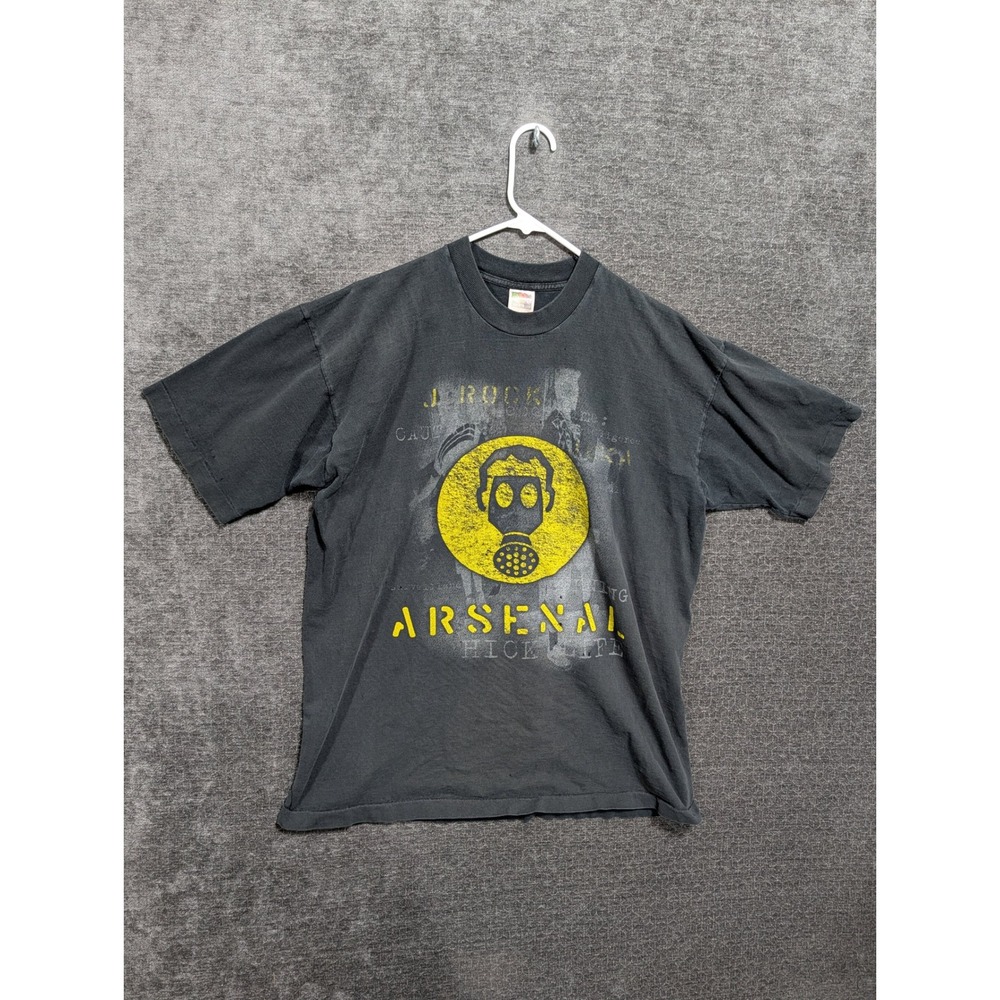 Vintage Fruit of the Loom Arsenal Hice Life Gas Mask T-Shirt XXL Single Stitch